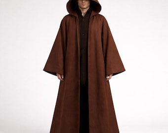 Handmade Hooded Cotton Cloak, Fantasy Medieval Robe, Cosplay Halloween Costume