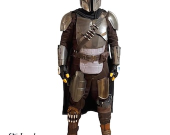 Din Djarin Inspired Beskar Armor Cosplay Set with Helmet, Mandalorian Full Costume