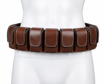Réplica del cinturón de Boba Fett / Cinturón utilitario inspirado en The Mandalorian / Accesorio de cosplay de cuero hecho a mano para Comic Con y coleccionistas