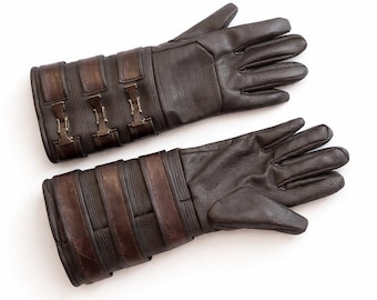 Anakin Skywalker Leather Gloves | Star Wars: Revenge of the Sith Cosplay Gauntlets