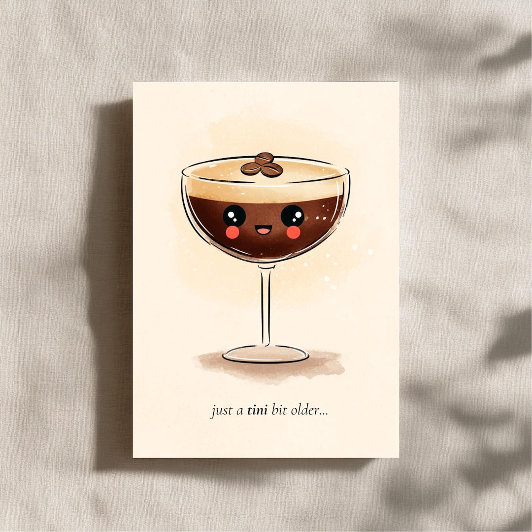 Funny Espresso Martini Birthday Card – A6 Card for Coffee Lovers ...