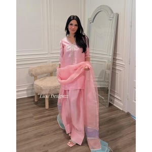Pakistani Farsi Shalwar Suits Punjabi Suit Made To Measure Heavy Work Pink Farshi Suit Salwar Kameez Suits Wedding Wear Festive Wear Dresses