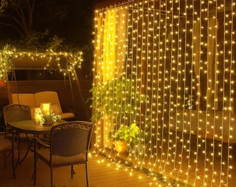 LED Fairy Lights Curtain – USB Powered Wedding Backdrop, Christmas Decor