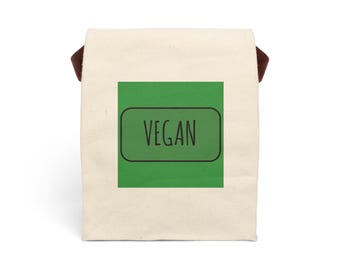 Vegan Abzeichen Canvas Lunch Bag