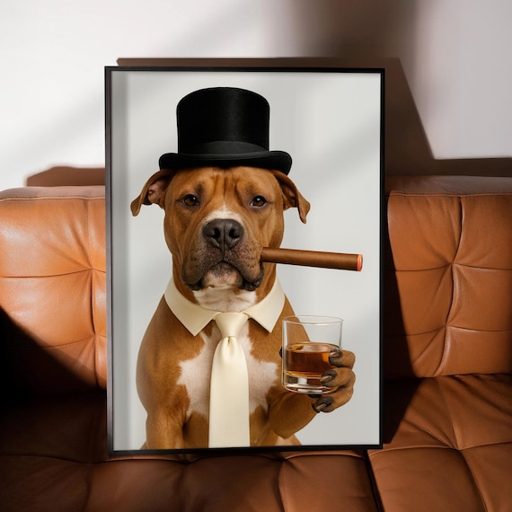 Personalized Pet Fashion Poster, Custom Dog Portrait, Trendy Pet Wall Art, Funny Dog Illustration, Digital Pet Decor, Pet Wall Print