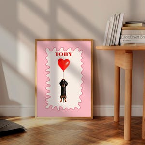 Retrato de cachorro personalizado, presente personalizado para amantes de cachorros, arte personalizada para animais de estimação, arte fofa para cães, presente para amantes de cachorros, presente em memória de animais de estimação