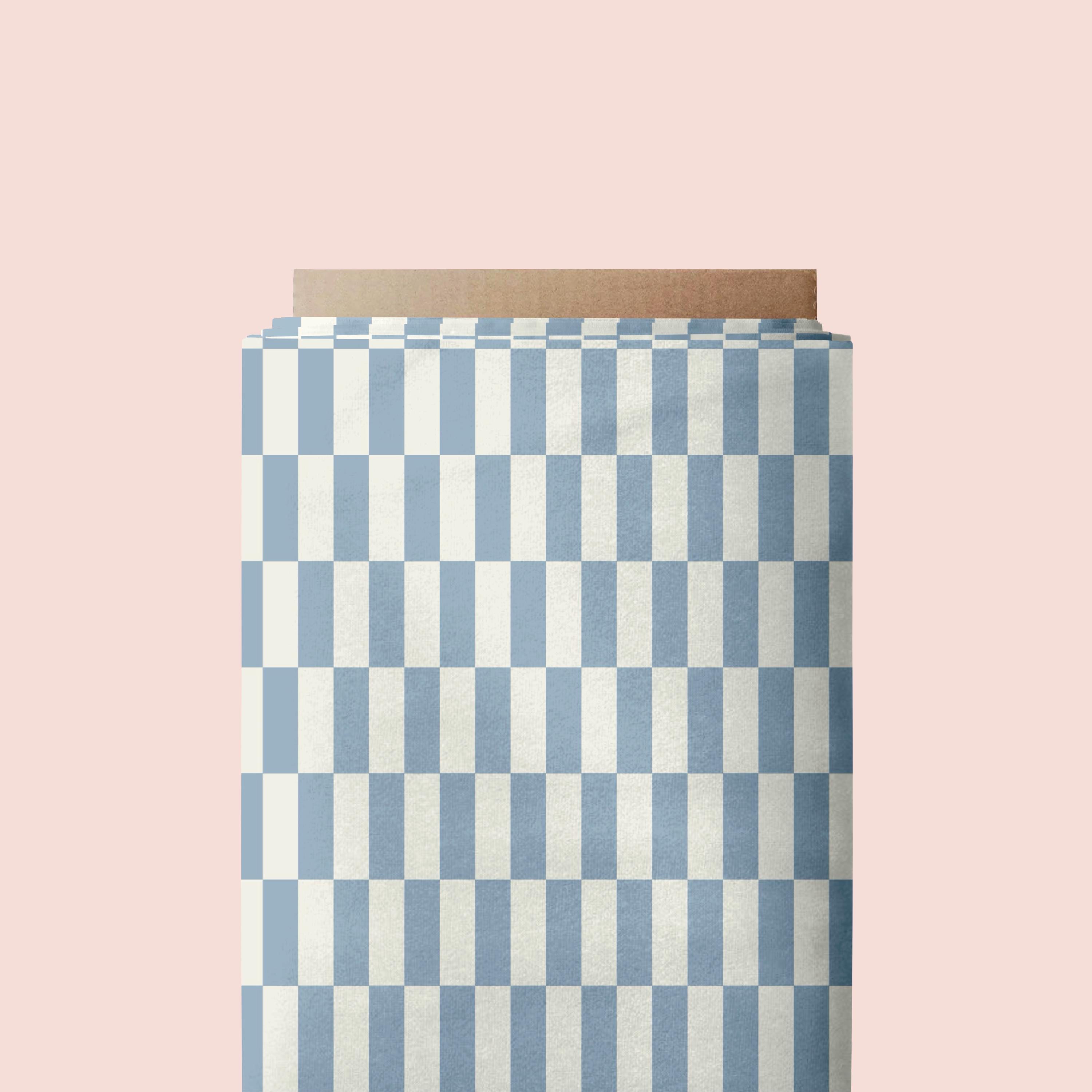 Summer Checkerboard Seamless Pattern - Rectangle Ocean Blue Checks ...