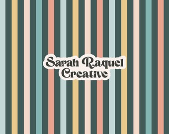 Summer Stripes Seamless Pattern - Pool Beach Ball Seamless Repeat - Commercial Use