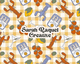 Mediterranean Coast Seamless Pattern: Italian Summer Seamless Repeat (Commercial License)