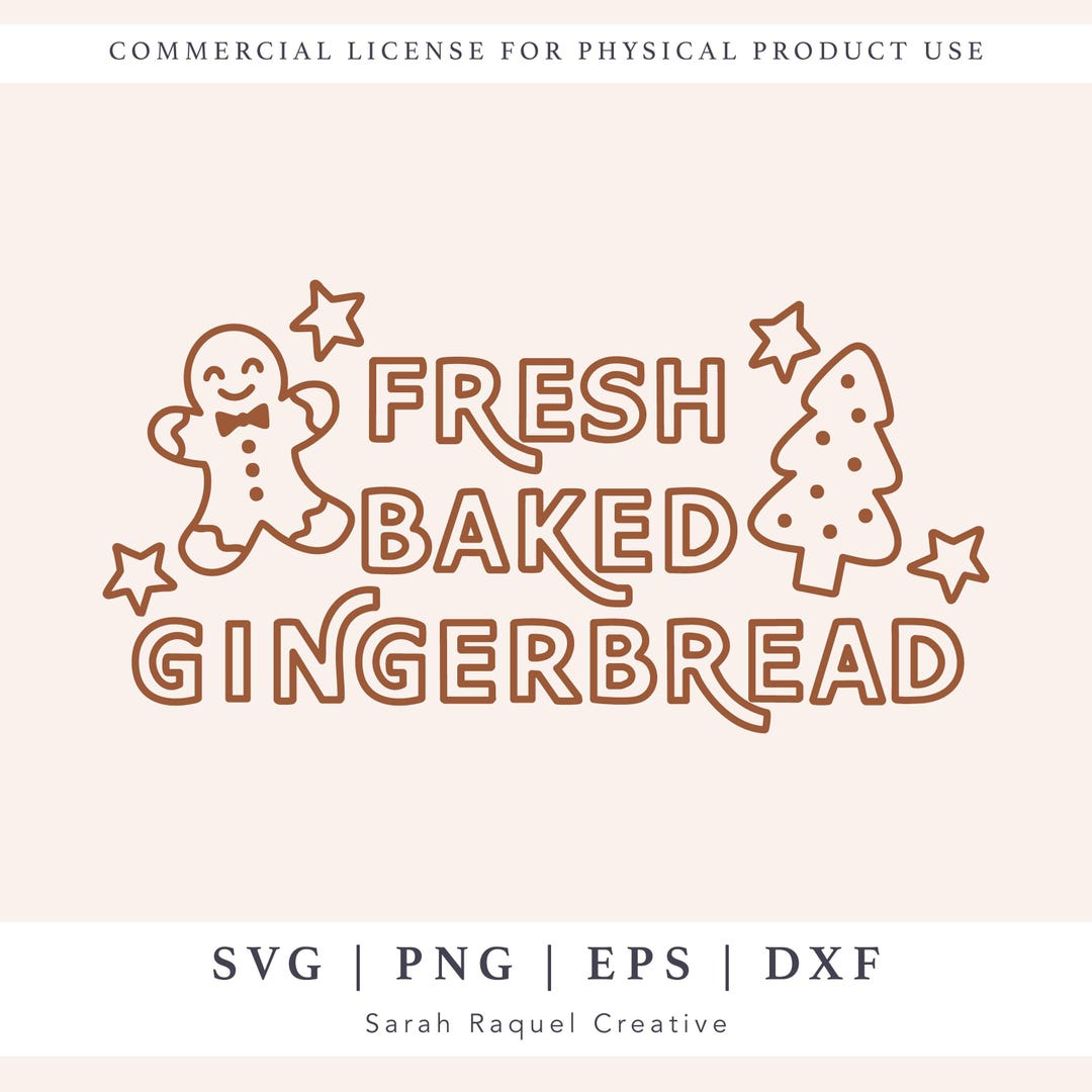 Gingerbread SVG: Christmas Baking Cut File (digital Download) - Etsy