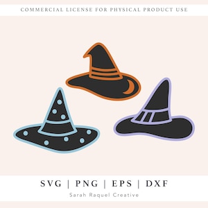 Witch Hat SVG Bundle: Halloween Cut Files for Cricut, Silhouette