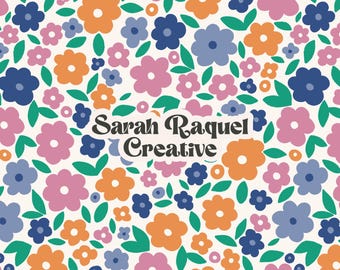 Ditsy Floral Seamless Pattern: Spring Seamless Repeat (Digital Download) - Commercial Use