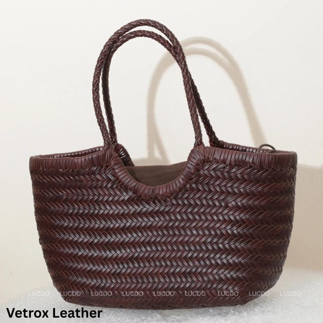 Handwoven Leather Hobo Bag: Braided Shoulder Tote - Dark Brown - Etsy