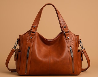 Borsa a tracolla in pelle: elegante borsa a tracolla da donna per il lavoro