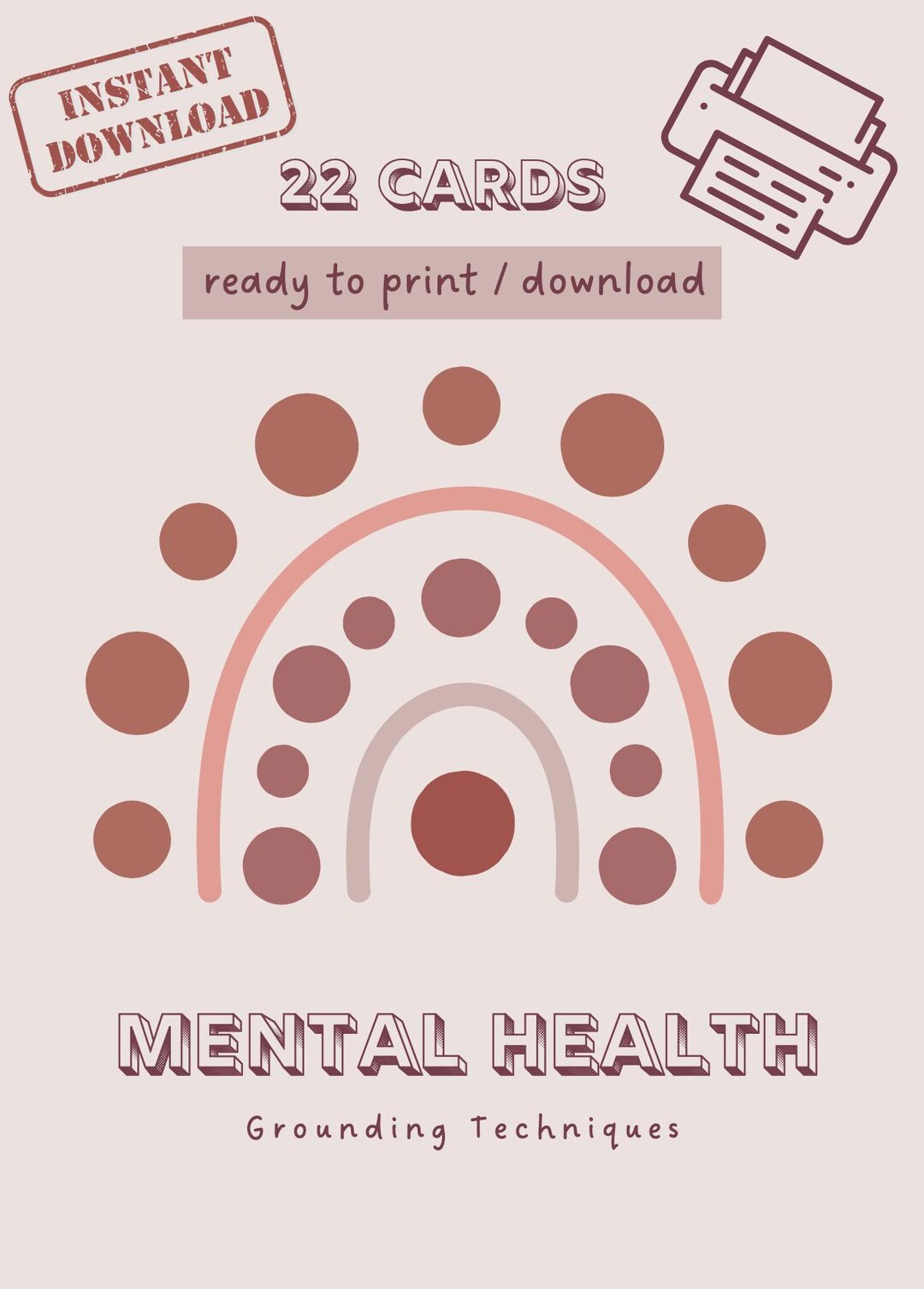Mental Health Cards | Coping Skills & Grounding Techniques | Printable ...