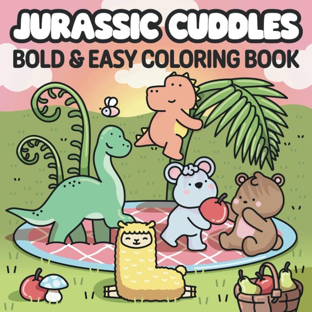 Digital Jurassic Cuddles Colouring Book (suitable for Print!) - Etsy