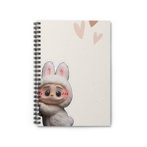 Niedliches Häschen-Spiralnotizbuch - Perfekt für Schule, Journaling, Geschenke, Briefpapier und kreative Notizen