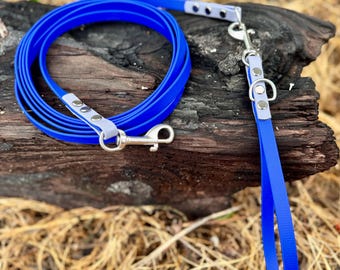 1/2" Waterproof Biothane Long Line 1/2" - No Handle Drag Leash for Dog Training
