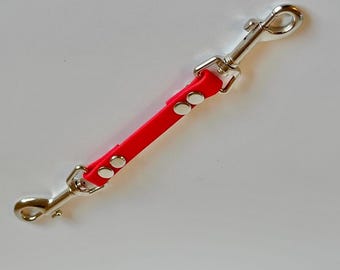 3/4" Biothane Saftey Strap: Waterproof Short Safety Clip for dog collar, Back Up Clip