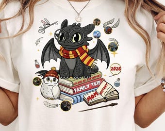 Toothless Family Trip Shirt Custom Vintage Gryff Dragon Tee Night Fury Wizard 2026 Vacation Epic Universe Universal Studios Theme Park Shirt