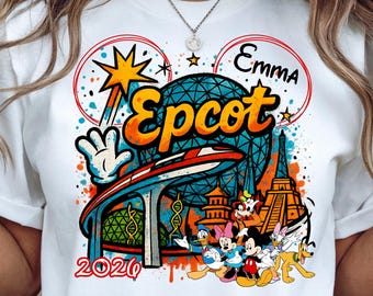 Custom Epcot Disney Trip Shirt: 2026 Personalized Family Vacation Tee, Matching Park Shirts
