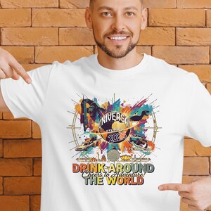 Universal Studios 2026 Trip Shirt, Drink Around the World, Group Vacation Tee