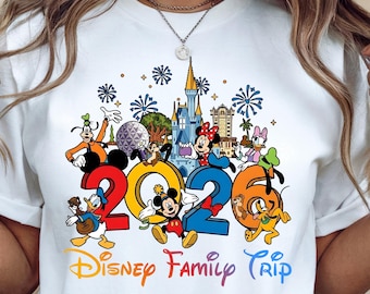 2026 Disney family Vacation Matching Trip Shirts: Epcot Girls Disneyworld Trip shirt, Cartoon Theme Park Inspired Design Custom Travel Shirt