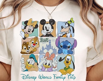 Walt Disneyworld Retro Shirt: Vintage Disneyworld Mickey and Friends, Disney Family Vacation T-Shirt, Custom 2026 Matching Trip tee