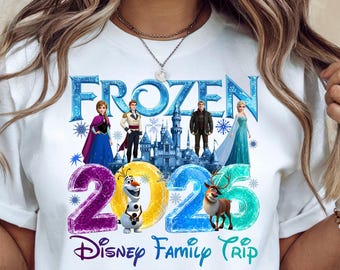 Disney Frozen Family Trip Shirt: Custom Elsa Anna Olaf Sven Tee, Matching Disneyland Vacation Shirts, Girls trip tee