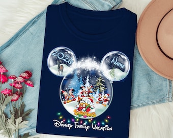 Custom 2026 Disney Christmas Family Shirt, Matching Holiday Tee