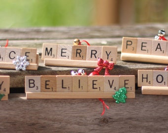 Custom Holiday Scrabble Ornament