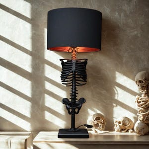 Gothic Bedroom Lamp – Skeleton Table Lamp Macabre Room Decor, Horror Light,Gothic Lamp – Gothic Lighting, Gothic Home Decor, halloween gift