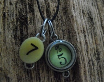 Retro Numbers Necklace