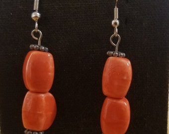 orange earrings