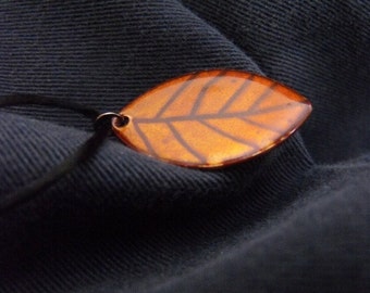 Enamel Leaf Necklace