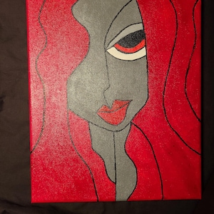 acrylic Redhead girl Painting