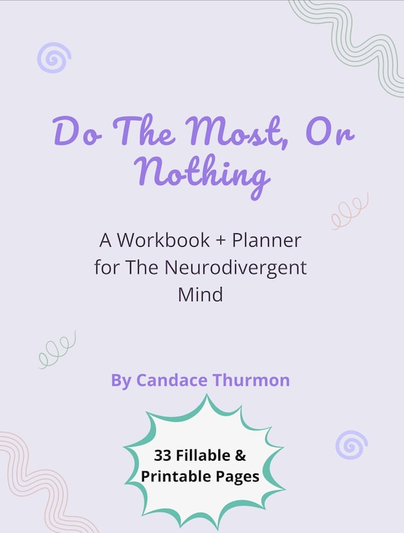Neurodivergent Planner (Digital PDF), Fillable Workbook for Executive Function, Self-Care & Daily Routines