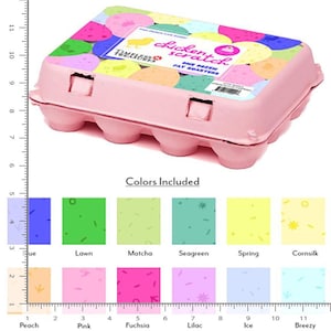 Egg Carton with 12 Fabric Colors, Timeless Treasures Chicken Scratch Fat Quarters