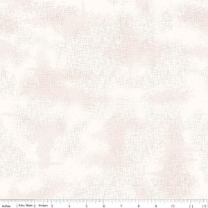 May include: White fabric with a subtle pink and white grid pattern. The fabric has a slightly textured, distressed look.