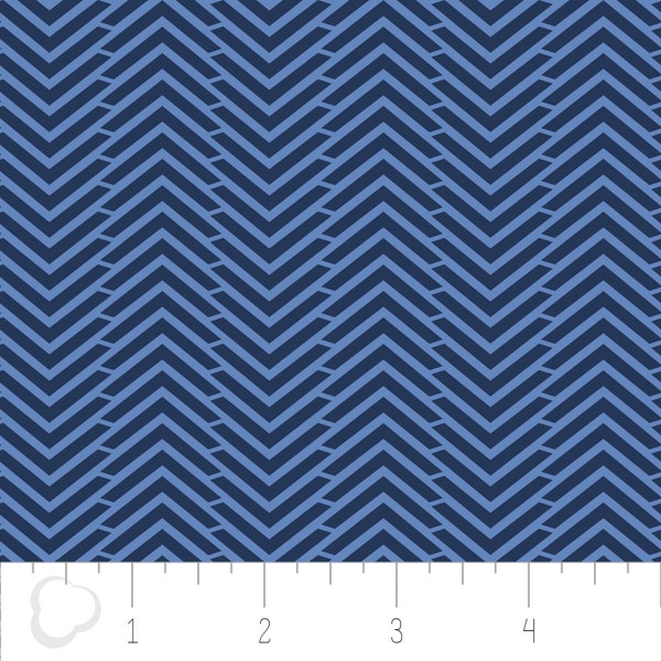 Mixology, Camelot Design Studio, Herringbone in Navy, Quilting Fabric