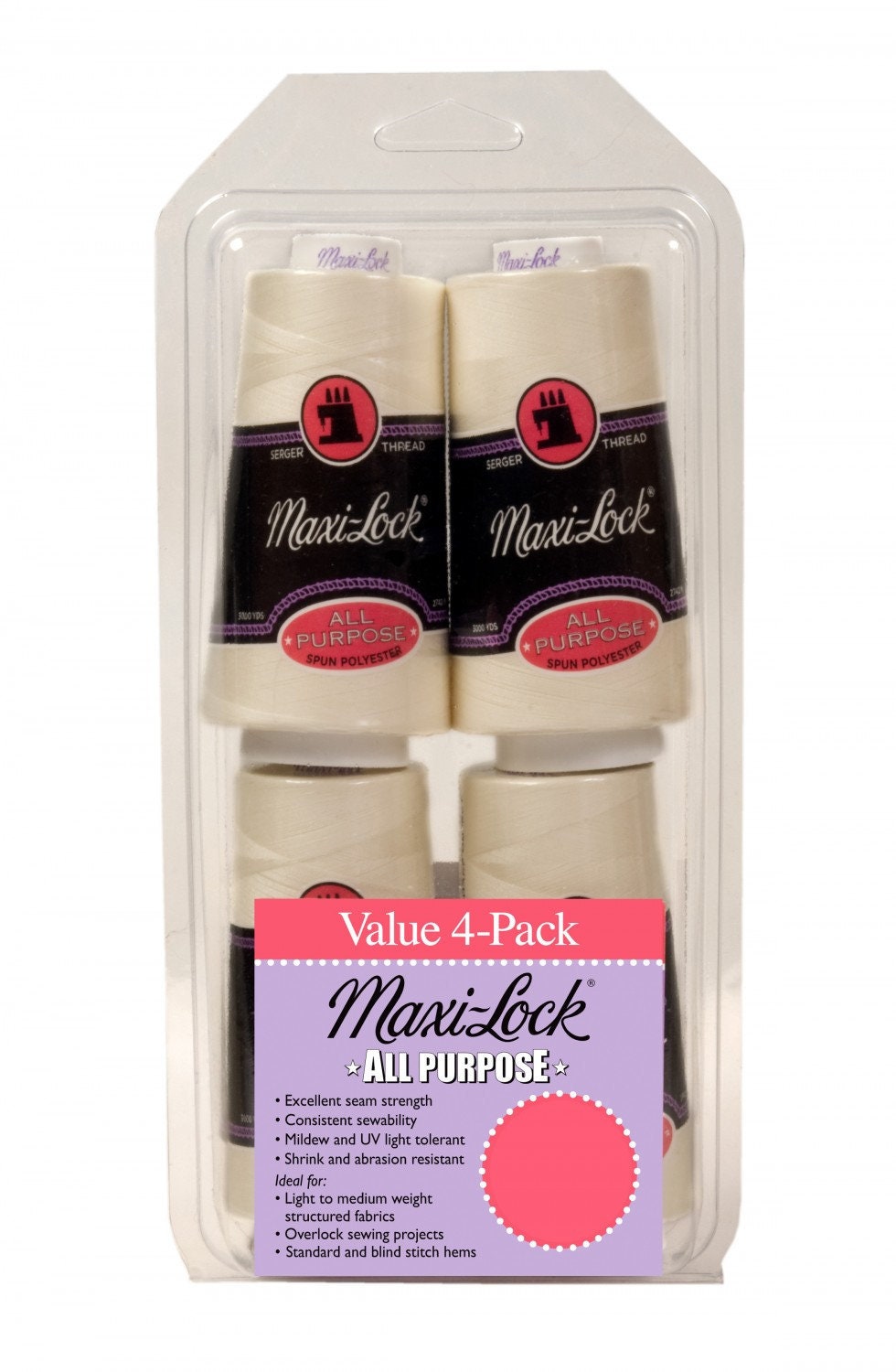 Maxi Lock All Purpose Value Pack 4 Pkg Eggshell