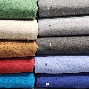 Assorted Colors, 108" x 108" Wide Quilt Backing, Tilt A Whirl Backings Fabrics, 10 different colors