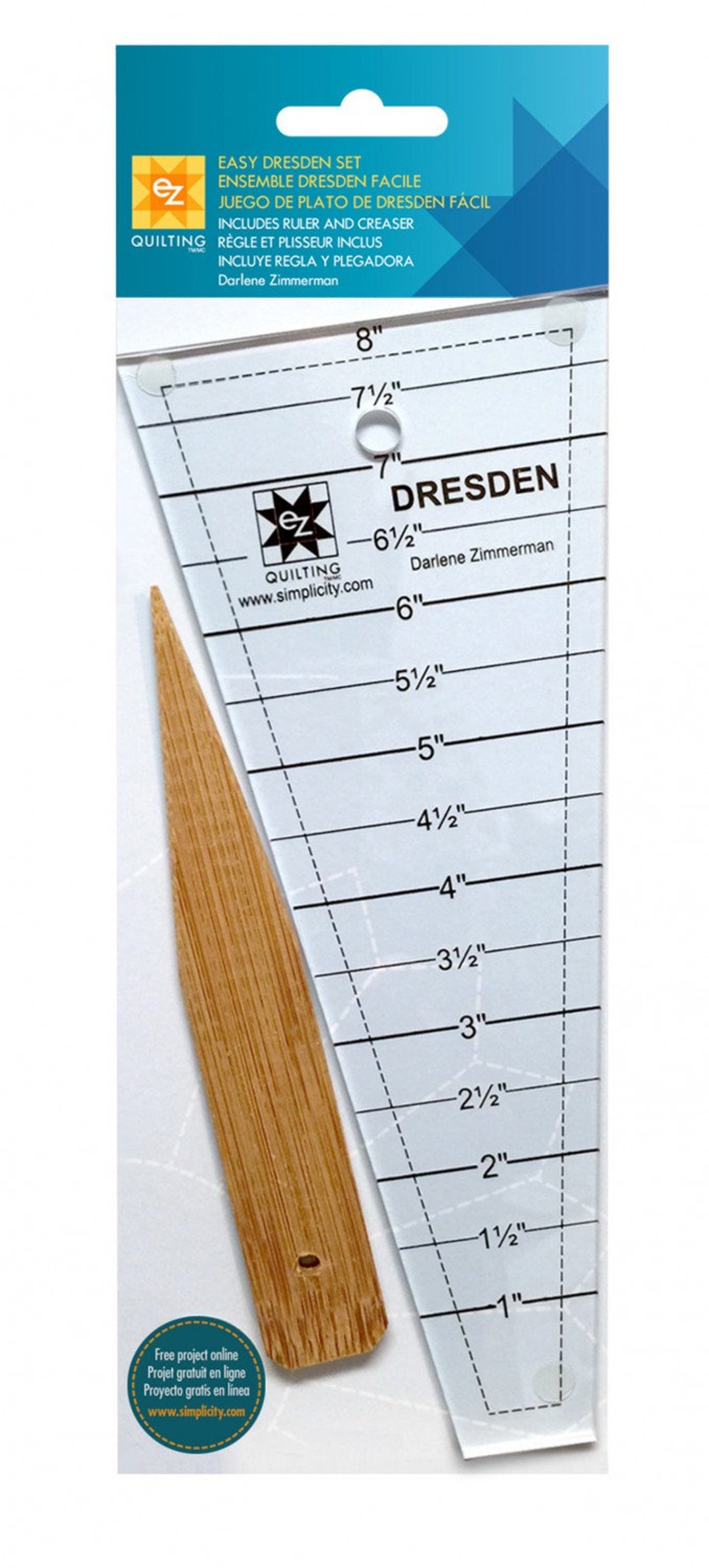 Easy Dresden Template Set, Make an Easy Dresden Quilt, Ruler Template ...