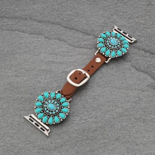 Western Apple Watch Leather Band 42/44/45mm Etsy