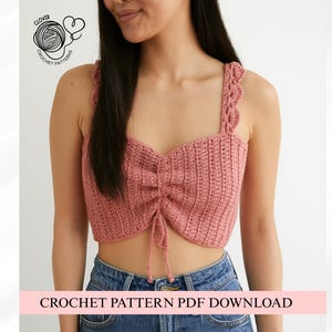 Top Crochet Pattern, Easy Blouse Crochet Pattern,Pattern Crochet Crop Top Pattern, Easy Summer Top for Beginners, PDF download