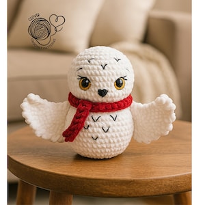 Owl Crochet Pattern - Amigurumi Owl Digital PDF Tutorial - Instant Download, Owl crochet pattern, low sew pattern, Snowy Owl Crochet