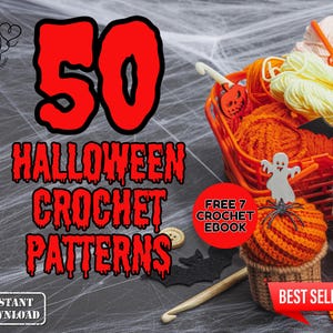Halloween crochet pattern, halloween crochet, halloween amigurumi, scary crochet, holiday crochetm crochet pattern bundle, pumpkin crochet