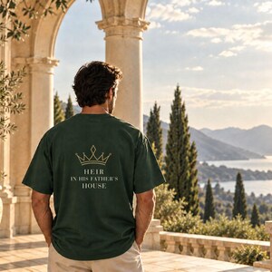 Child of God Shirt, An Heir in His Father's House, Baptism Gift, Christian Mens Shirt, Mens Faith Shirt, Christian T Shirt image 12