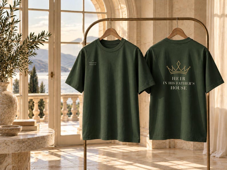 Child of God Shirt, An Heir in His Father's House, Baptism Gift, Christian Mens Shirt, Mens Faith Shirt, Christian T Shirt image 2