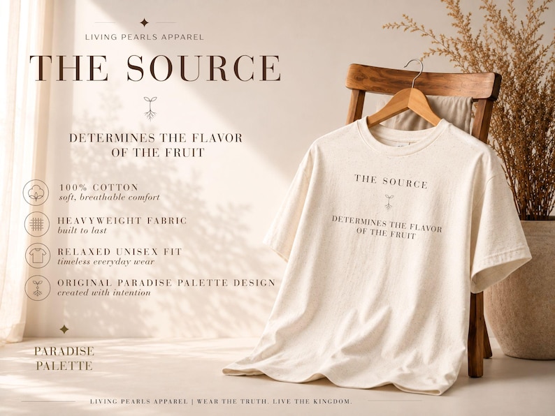 Kristen inspirerande skjorta, herrtröja med tro, upplyftande unisex-tröja, The Source Graphic Tee bild 1
